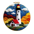 🌙 Phare et collines colorées
