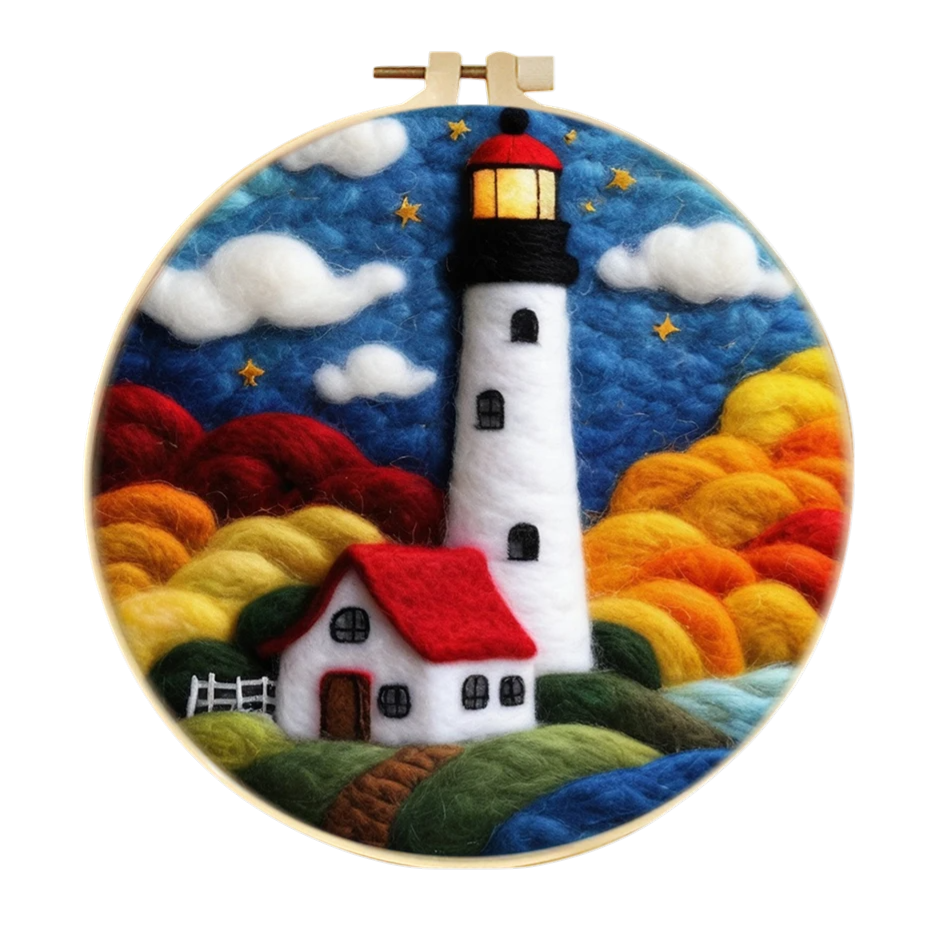 🌙 Phare et collines colorées