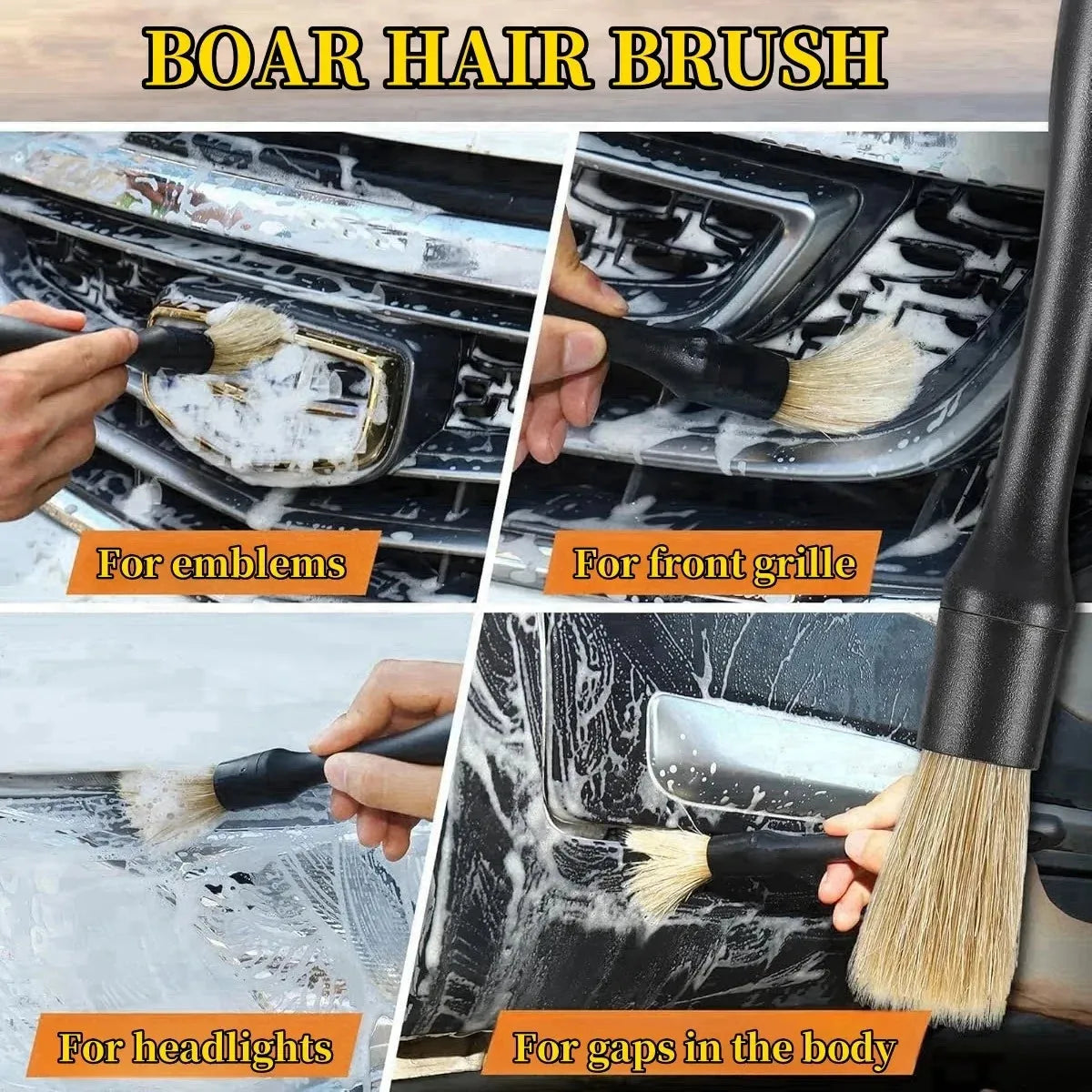 4-5PCS Car Detailing Brush Set Air Conditioning Vent Clean Crevice Sweep Dust Duster Auto Interior with Brush Car Wash Tool Set
