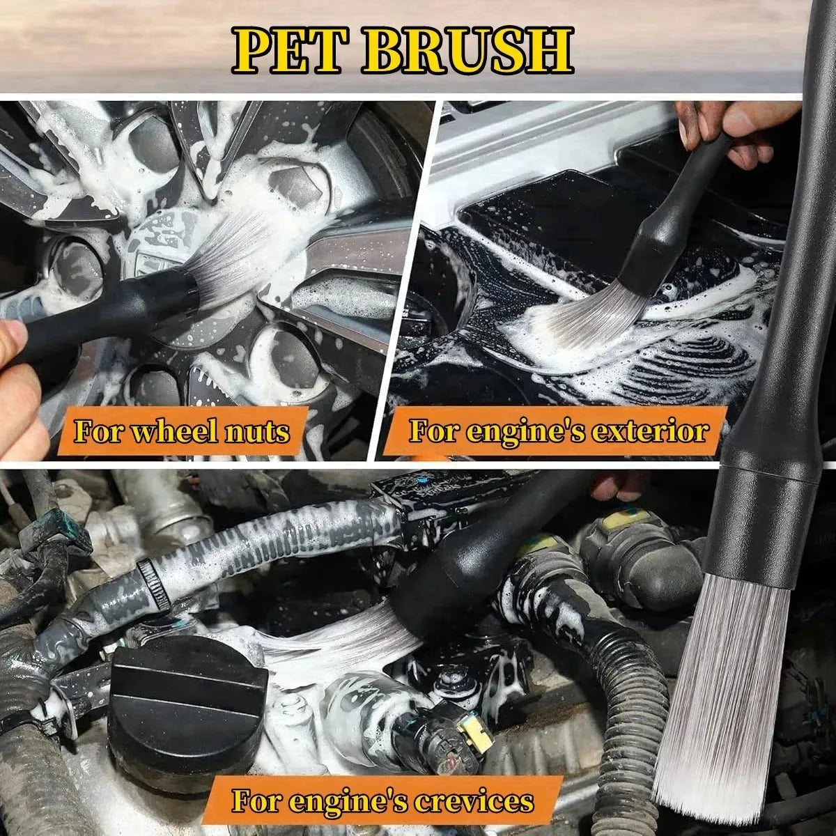 4-5PCS Car Detailing Brush Set Air Conditioning Vent Clean Crevice Sweep Dust Duster Auto Interior with Brush Car Wash Tool Set