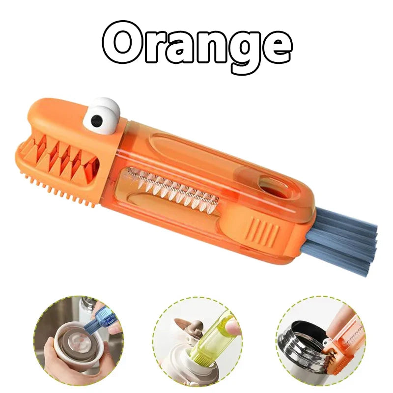 3 In 1 Multifunctional Cleaning Brush Tiny Bottle Cup Lid Detail Brush Straw Cleaner Tools Household Kitchen Cleaning Tools