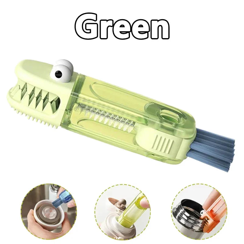 3 In 1 Multifunctional Cleaning Brush Tiny Bottle Cup Lid Detail Brush Straw Cleaner Tools Household Kitchen Cleaning Tools