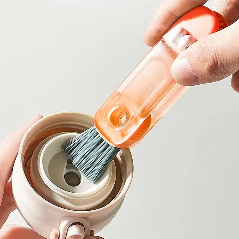 3 In 1 Multifunctional Cleaning Brush Tiny Bottle Cup Lid Detail Brush Straw Cleaner Tools Household Kitchen Cleaning Tools