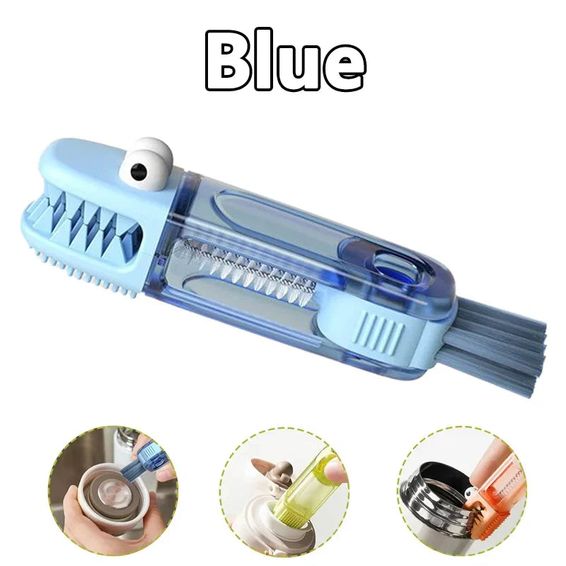 3 In 1 Multifunctional Cleaning Brush Tiny Bottle Cup Lid Detail Brush Straw Cleaner Tools Household Kitchen Cleaning Tools