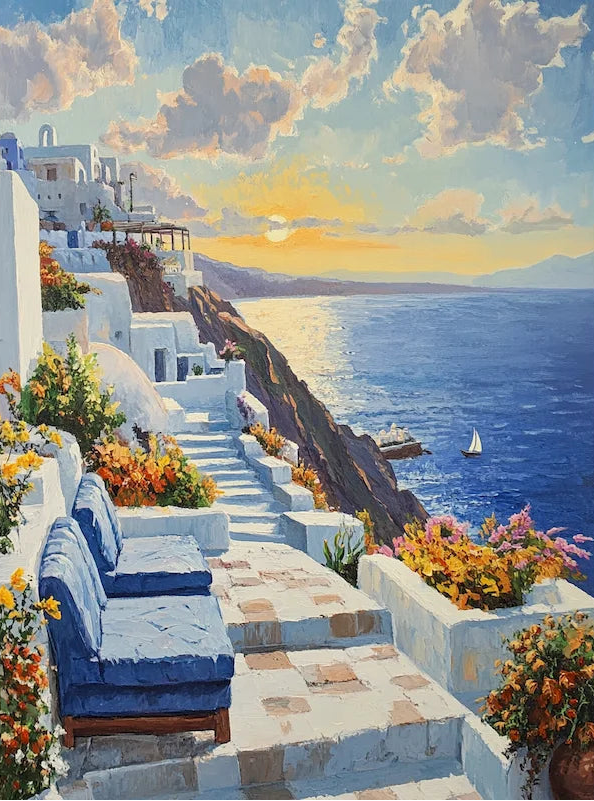 🌅 Falaise Santorin