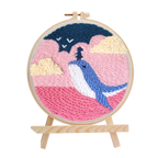 🌊 Baleine ciel rose