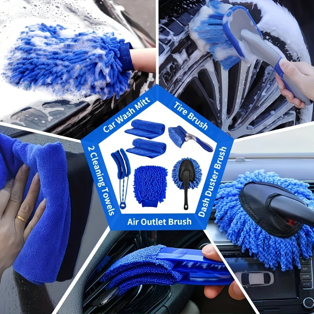 27 Pcs RV Car Wash Kit, Car Accessories, Cleaning Supplies, Car Cleaning Brush, Car Repair Kit, Car Repair Brush, Bathroom