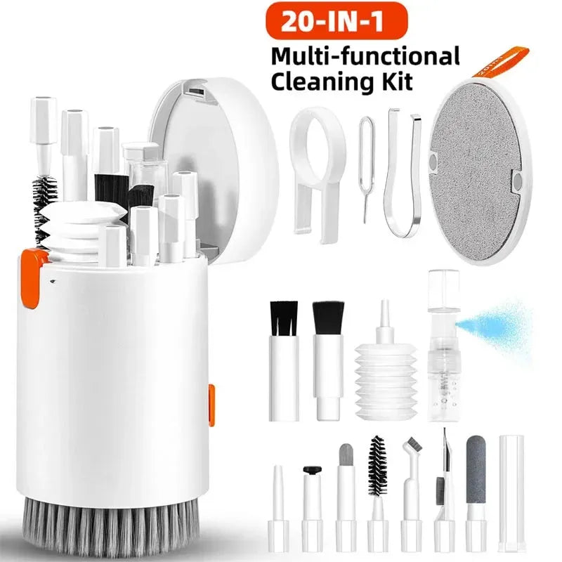 20 in 1 Laptop Keyboard Cleaning Tool Set Digital Camera Headset Mobile Phone Cleaner Kit Earphones Cleaning Pen Keycap Puller